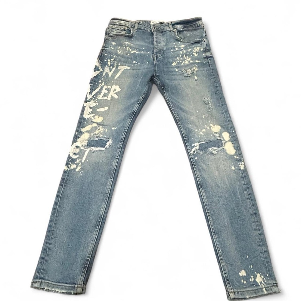 Zara women Distressed Blue Skinny Jeans SOLD SOLD